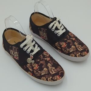The Bradford Exchange Disney Mickey Mouse Comic Sneakers Women's 8.5 Lace Up